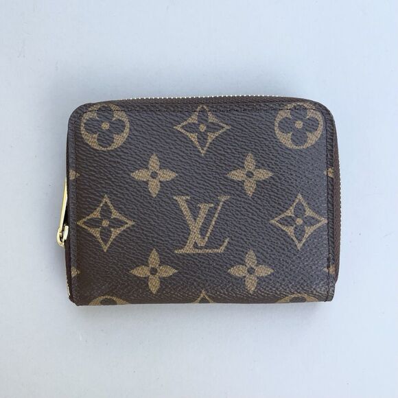 Louis Vuitton Zippy Coin Purse Monogram Canvas Brown Card Wallet - Picture 1 of 12